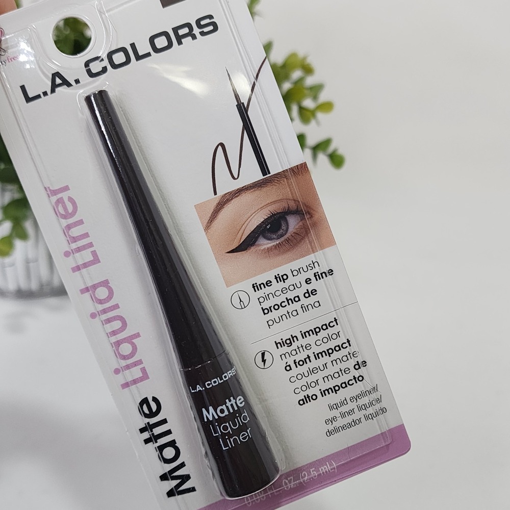 L.A. COLORS Liquid Eyeliner Matte Brown C62106 ~ Fine Tip Brush ~ New - Picture 7 of 8